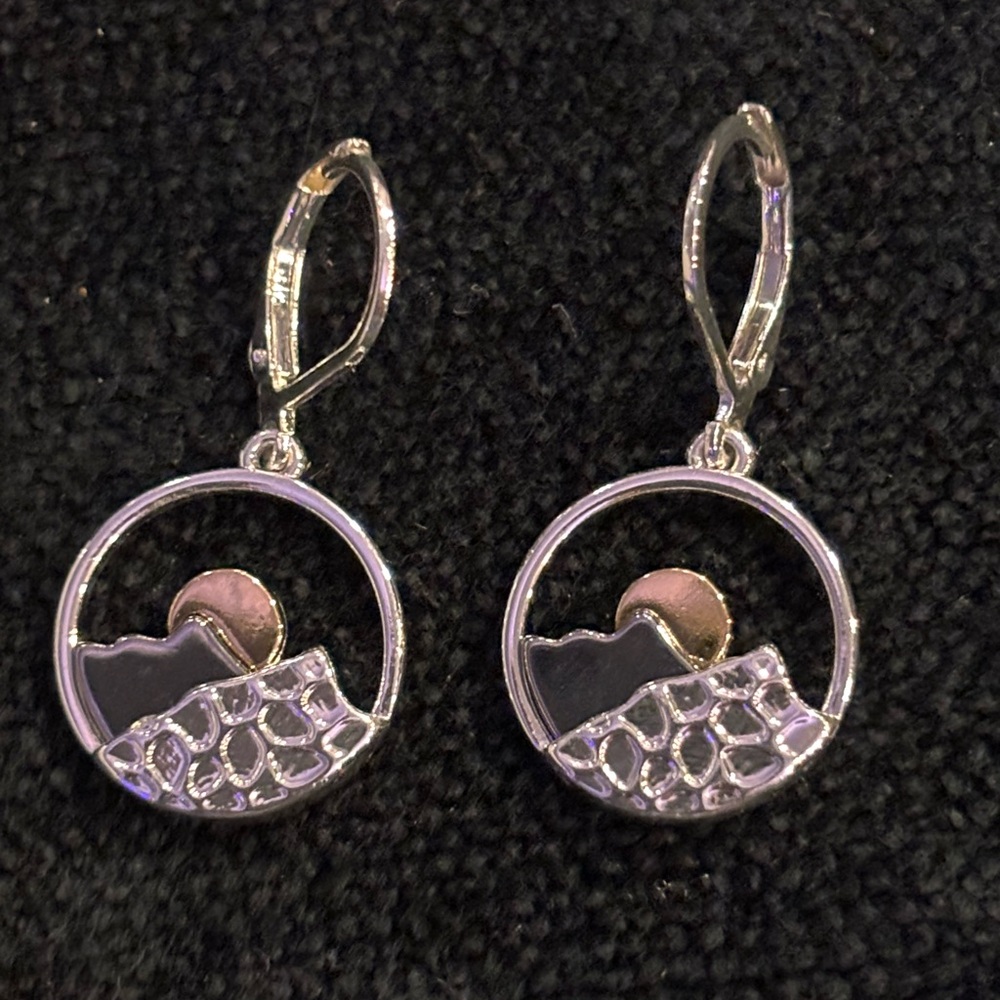 Mountain Sun 925 Sterling Silver Earrings